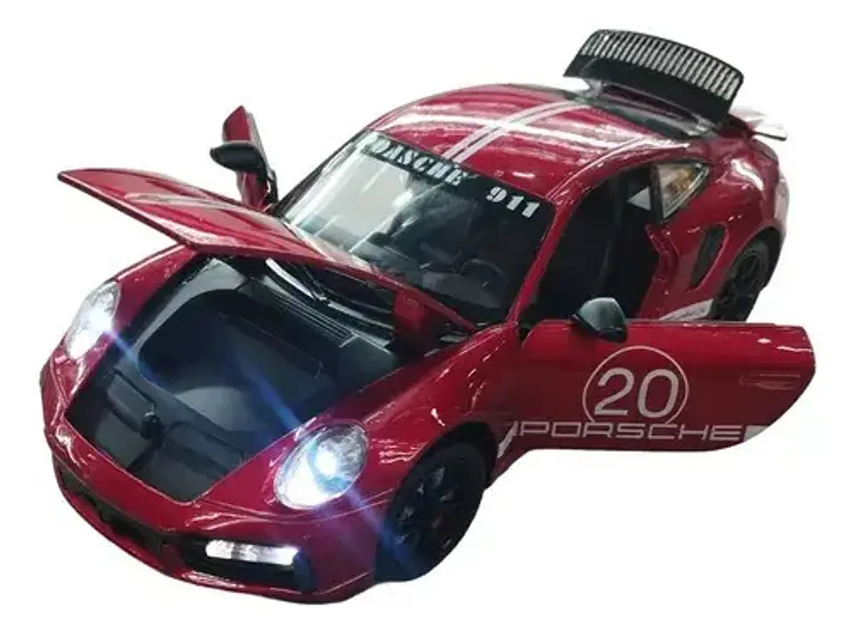 Carro Colección A Escala Porsche 911 Racing Deportivo 1:24 13