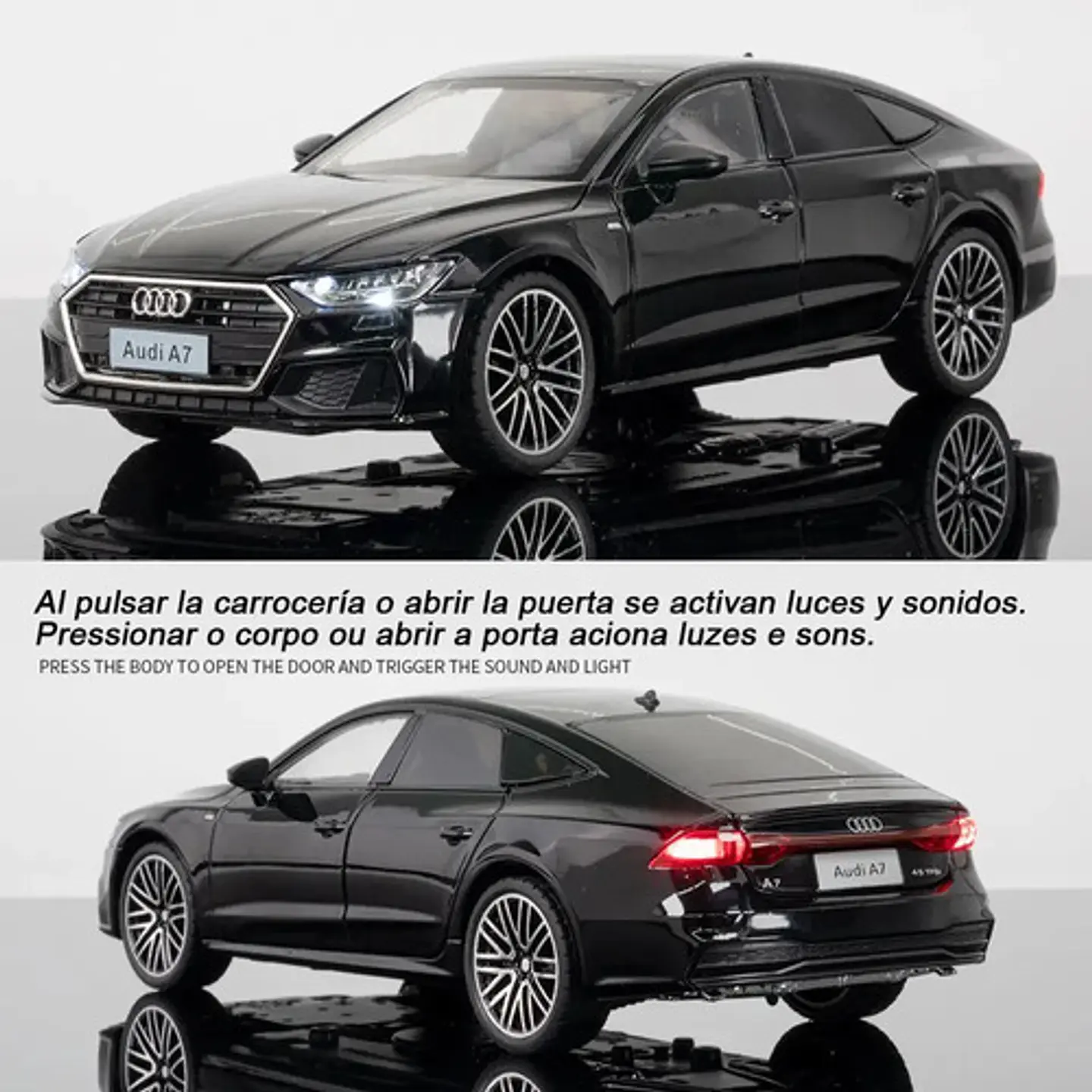 Auto Metálico Con Luces, Audi A7, Escala 1/24. 8