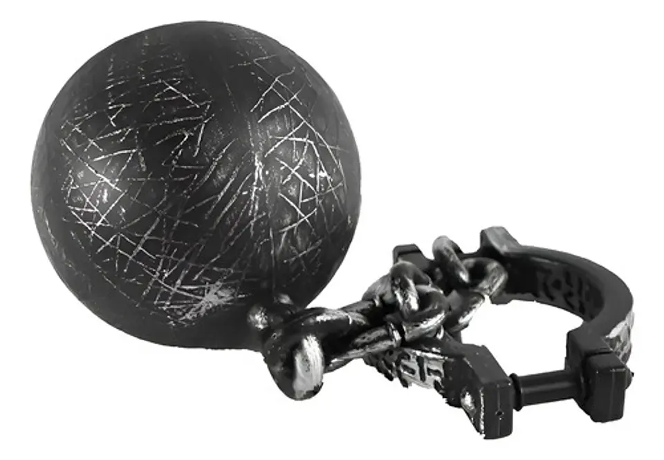 Cadena Disfraz Preso Armas Juguete Halloween Carcel Pvc 1