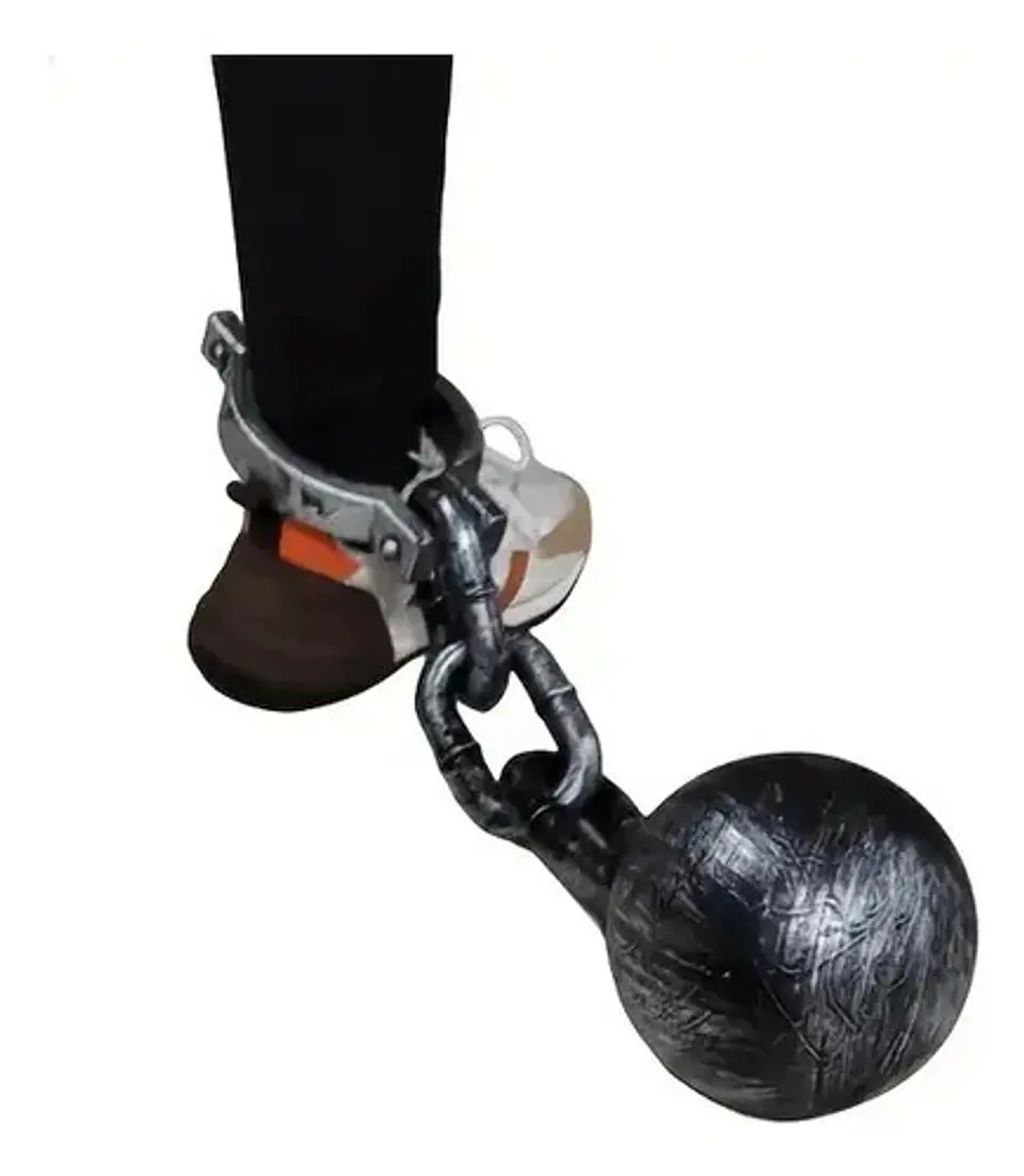 Cadena Disfraz Preso Armas Juguete Halloween Carcel Pvc 4