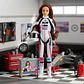 Muñeca Defa Lucy Corredora De Motocross Con Casco Formula 1 - Miniatura 1