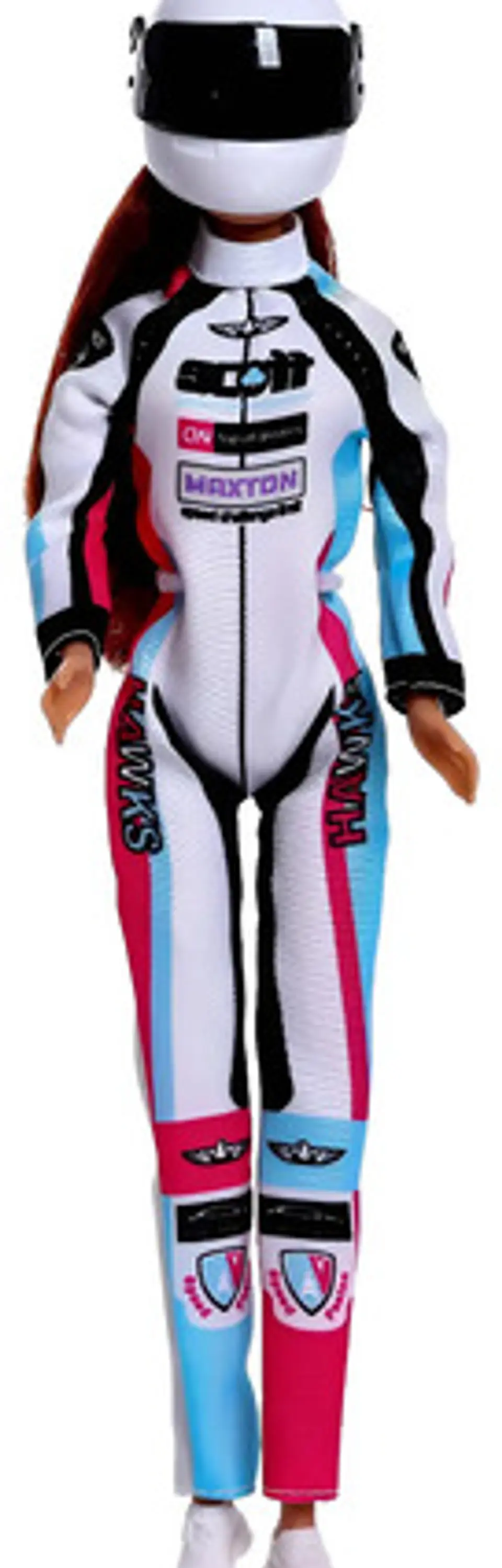 Muñeca Defa Lucy Corredora De Motocross Con Casco Formula 1 3