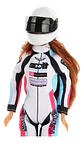 Muñeca Defa Lucy Corredora De Motocross Con Casco Formula 1 - Miniatura 4