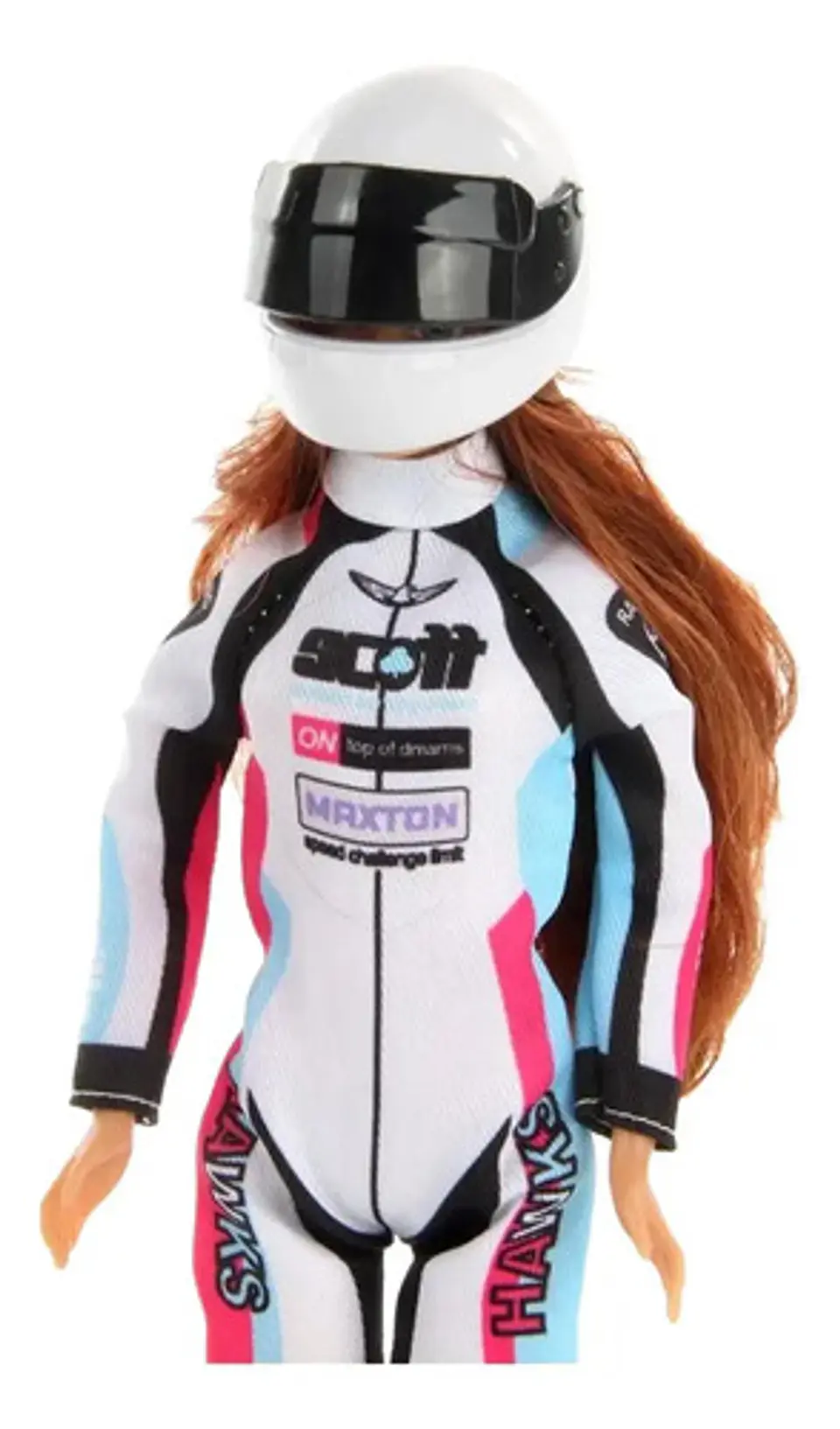 Muñeca Defa Lucy Corredora De Motocross Con Casco Formula 1 4