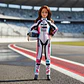 Muñeca Defa Lucy Corredora De Motocross Con Casco Formula 1 - Miniatura 7