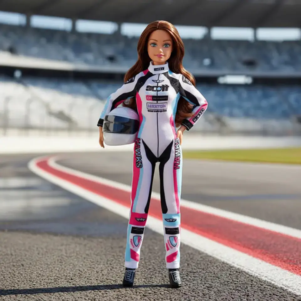 Muñeca Defa Lucy Corredora De Motocross Con Casco Formula 1 7