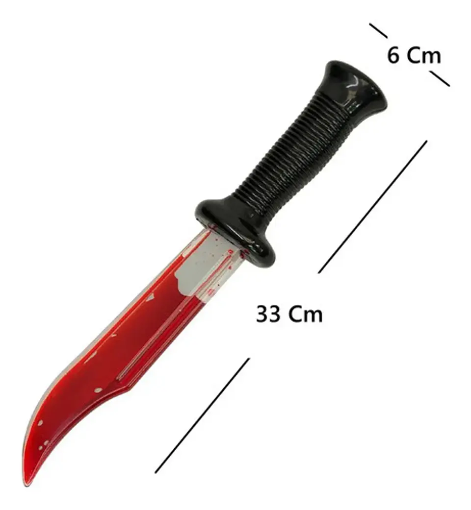 Cuchillo Falso Scream De Utileria Con Sangre Liquida Artificial 2
