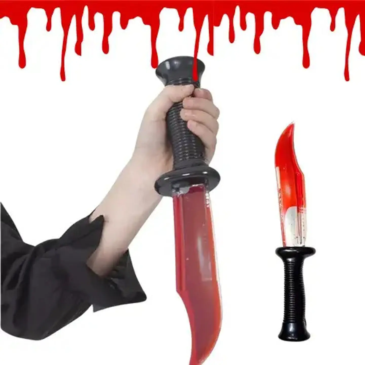 Cuchillo Falso Scream De Utileria Con Sangre Liquida Artificial 4