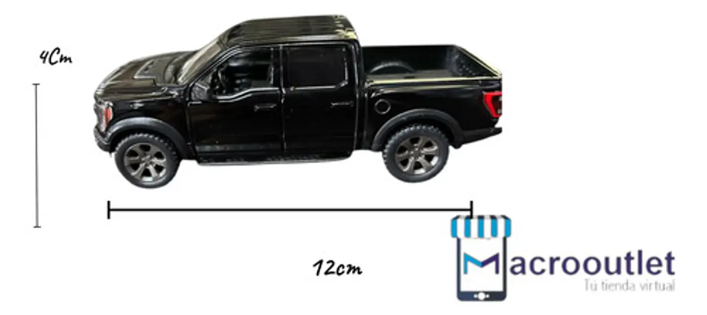 Ford F-150 Raptor 2022. Escala 1:43 Kinsmart. 12,5cms 10