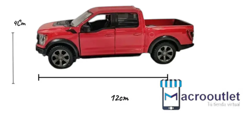 Ford F-150 Raptor 2022. Escala 1:43 Kinsmart. 12,5cms 14