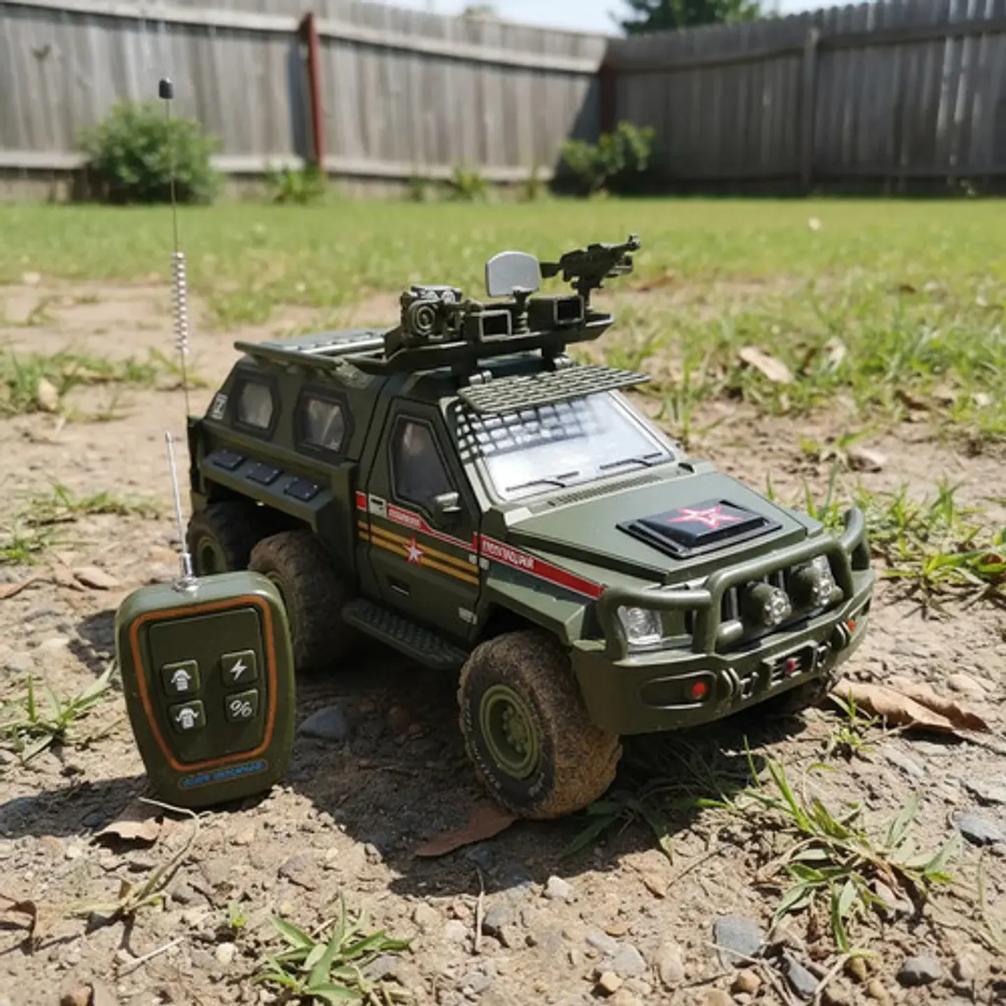 Vehiculo Militar A Escala 1:24 Abre Puertas Capo Control Rc 2
