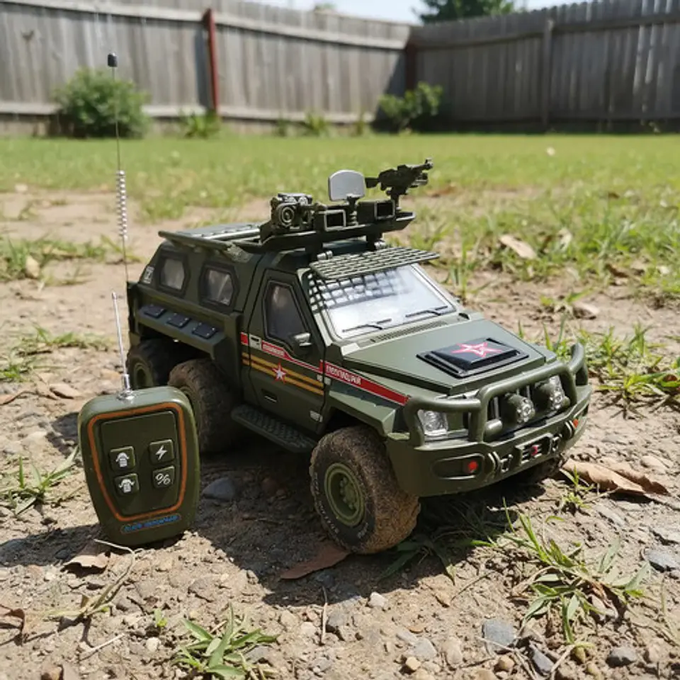 Vehiculo Militar A Escala 1:24 Abre Puertas Capo Control Rc 2