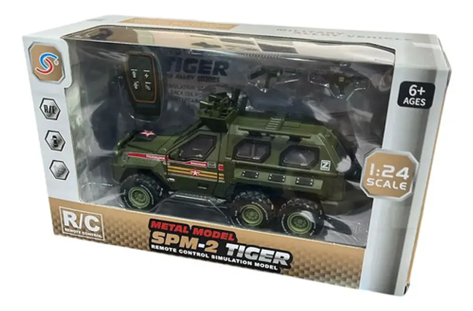 Vehiculo Militar A Escala 1:24 Abre Puertas Capo Control Rc 4