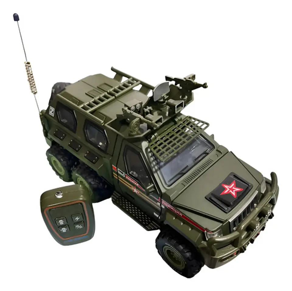 Vehiculo Militar A Escala 1:24 Abre Puertas Capo Control Rc 8