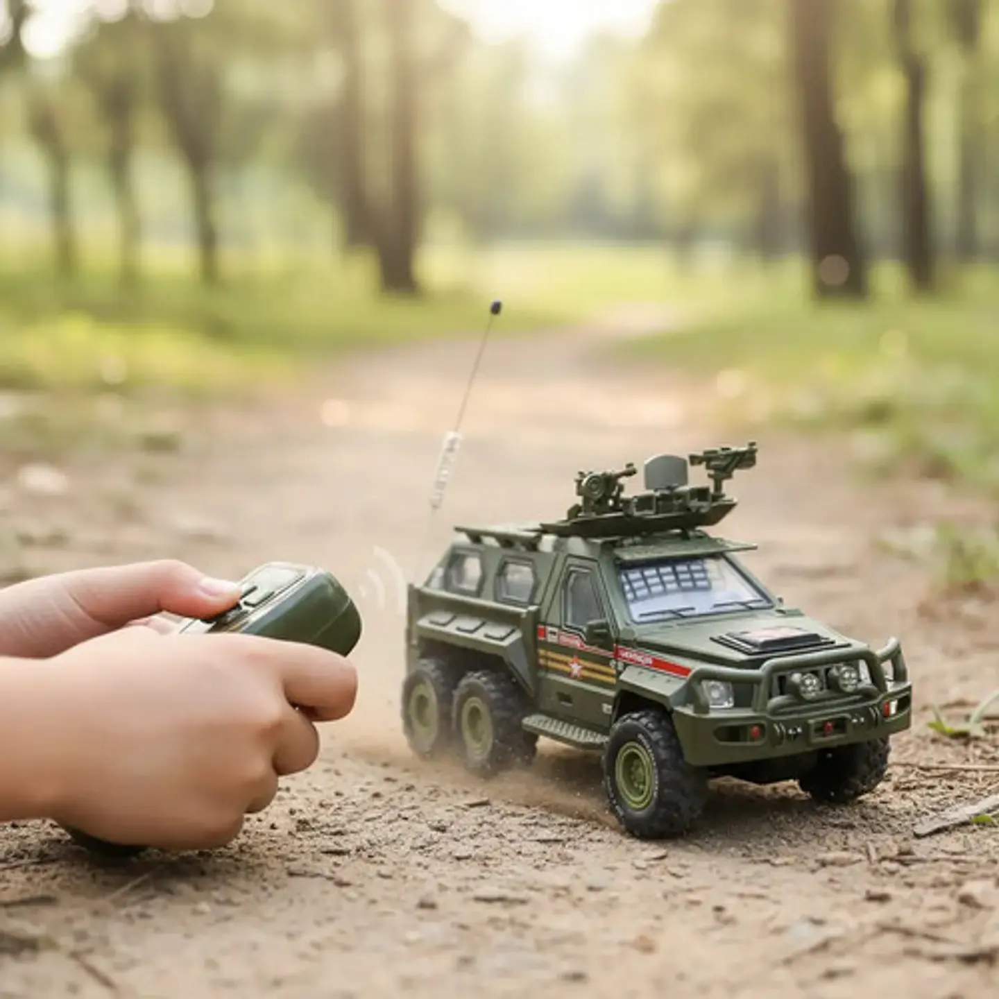 Vehiculo Militar A Escala 1:24 Abre Puertas Capo Control Rc 9