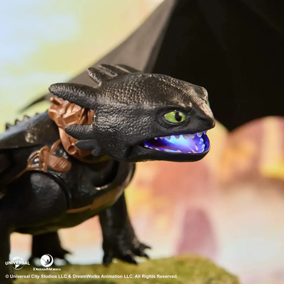 Figura Dragón Electrónico  Ataque Plasma Chimuelo Dreamworks 2