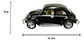 Carro Volkswagen Escarbajo Beetle 1967 1/32 Kinsmart - Miniatura 11