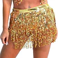 Falda Baile Latino Multicolor Única Mujer Lentejuelas - Miniatura 6