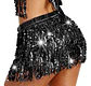 Falda Baile Latino Multicolor Única Mujer Lentejuelas - Miniatura 12