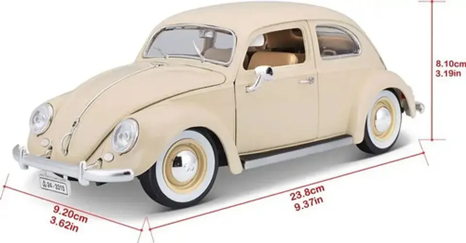 Carro Volkswagen Kafer-beetle 1955 Maisto 1:18 Escarabajo 5