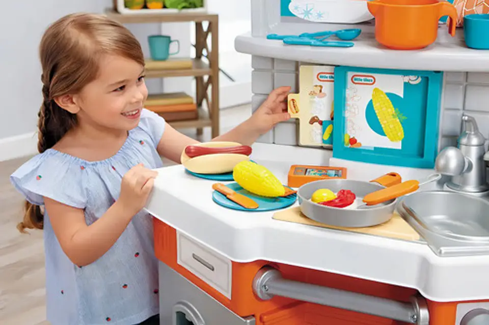 Cocina Casera Little Tikes Con Sonido Color Gris 8