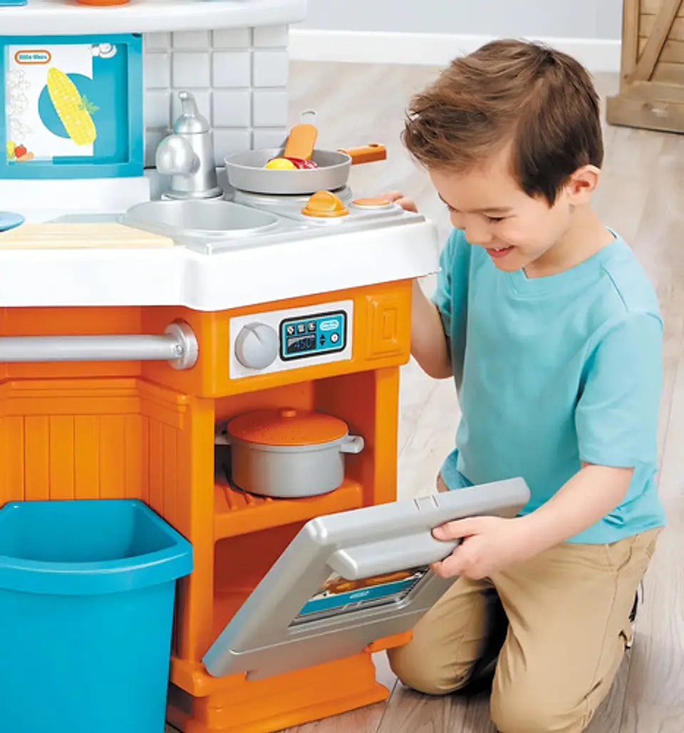 Cocina Casera Little Tikes Con Sonido Color Gris 9