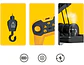 Grua 1/16 Maquinaria Amarilla Carga Gancho Metal Vapor Oruga Amarillo Grua Contenedor Vapor - Miniatura 2