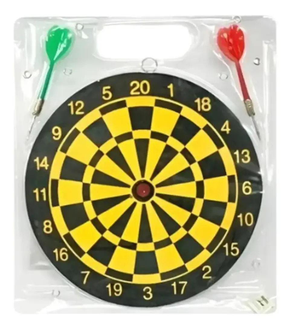 Tablero Dardos Puntas Doble Tiro Al Blanco 22cm 3