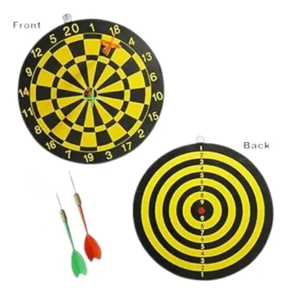 Tablero Dardos Puntas Doble Tiro Al Blanco 22cm 4