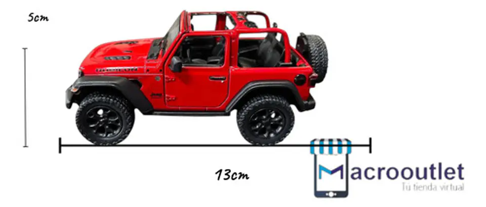 Jeep Wrangler Rubicon  1:34  King Smart Metal Descapotado 15