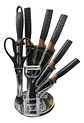 Set De Cuchillos De Cocina 9 Piezas En Acero Con Soporte - Miniatura 1