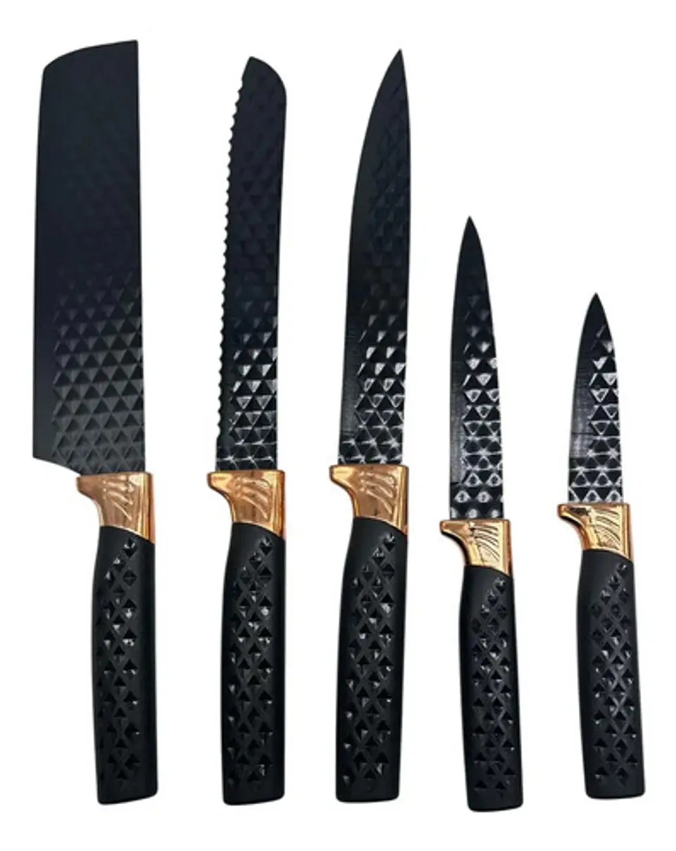 Set De Cuchillos De Cocina 9 Piezas En Acero Con Soporte 4