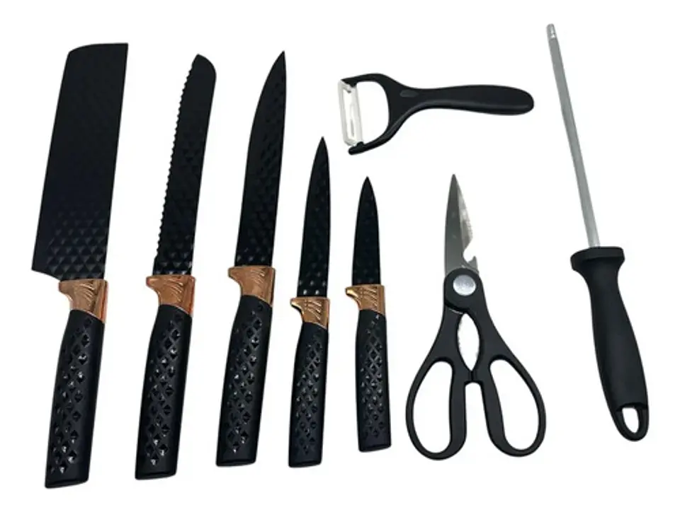Set De Cuchillos De Cocina 9 Piezas En Acero Con Soporte 5