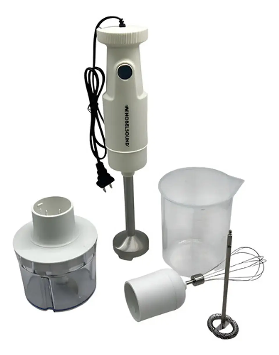 Combo Batidora De Inmersión Nobelsound, 3 En 1, 300w 1
