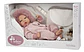 Bebe Realista Reborn Arias Manuela Rosa  Con Bolso Cojin 40c - Miniatura 3