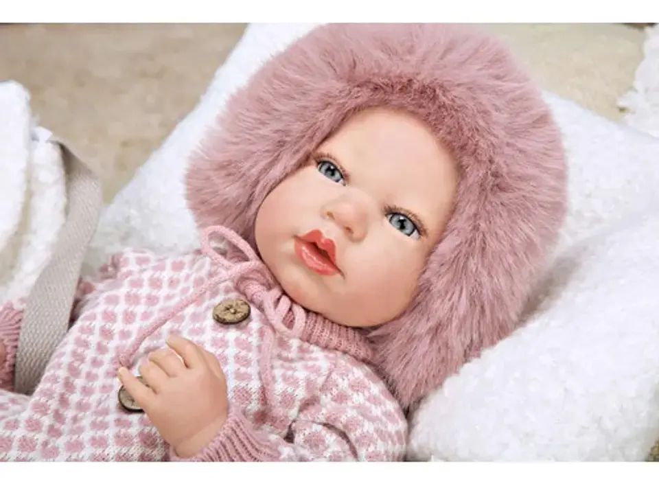 Bebe Realista Reborn Arias Manuela Rosa  Con Bolso Cojin 40c 7