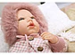 Bebe Realista Reborn Arias Manuela Rosa  Con Bolso Cojin 40c - Miniatura 8