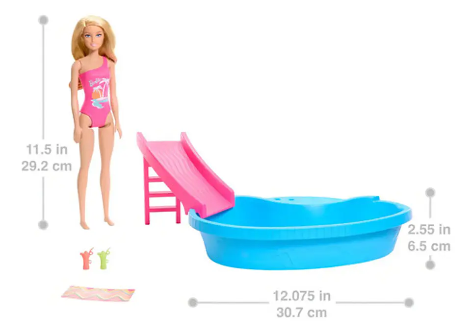 Barbie Set De Juego Alberca Glam Con Muñeca Color Multicolor 2