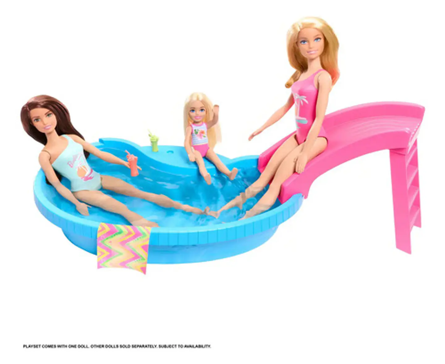 Barbie Set De Juego Alberca Glam Con Muñeca Color Multicolor 3