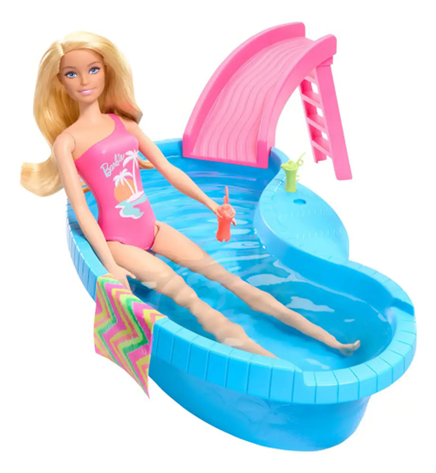Barbie Set De Juego Alberca Glam Con Muñeca Color Multicolor 4