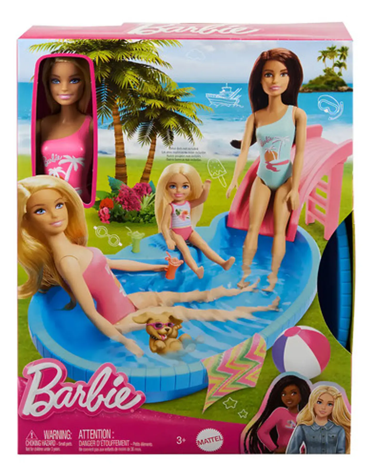 Barbie Set De Juego Alberca Glam Con Muñeca Color Multicolor 5