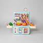 Mini Cocinita Set De Cocina Apilable Accesorios De Cocina - Miniatura 1