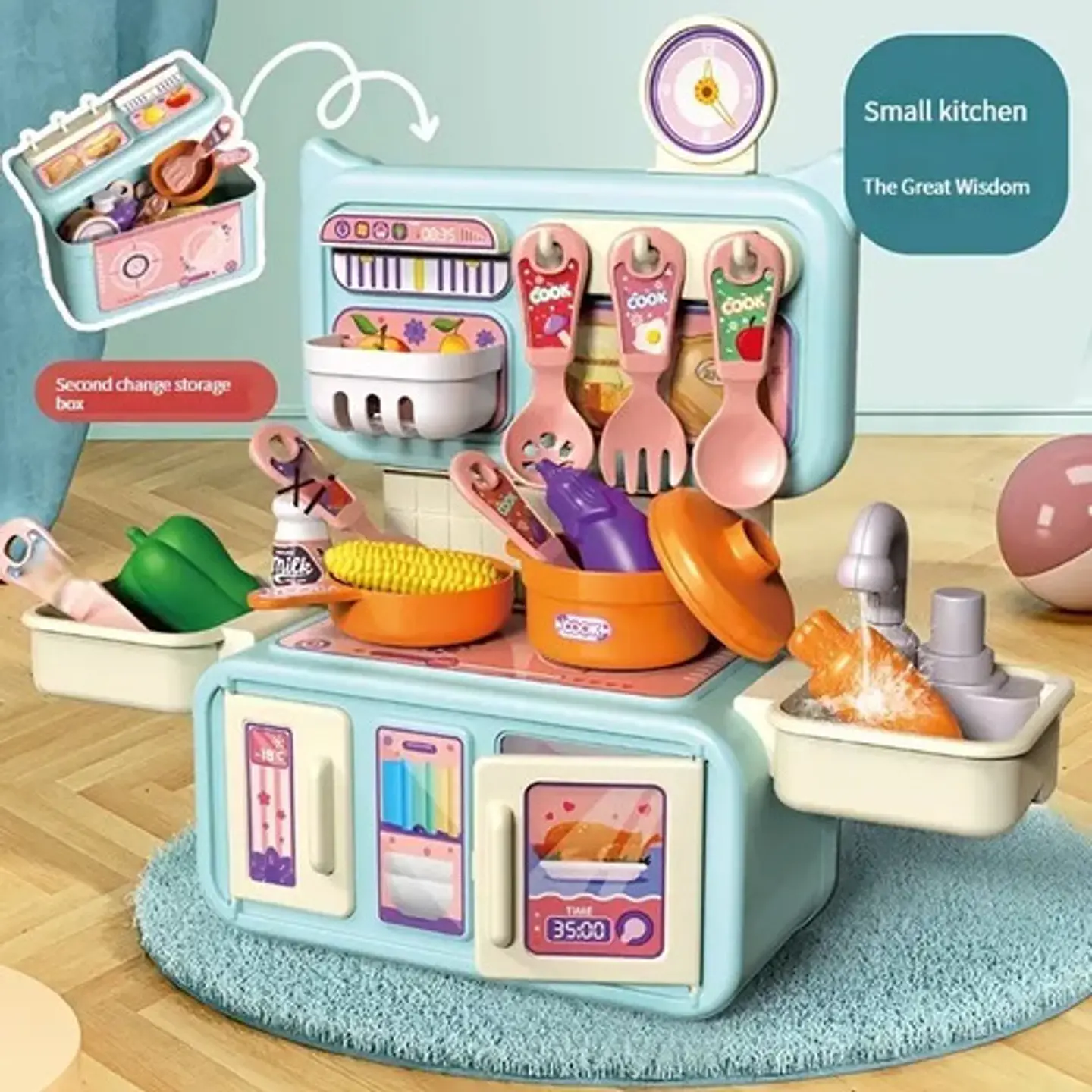 Mini Cocinita Set De Cocina Apilable Accesorios De Cocina 4