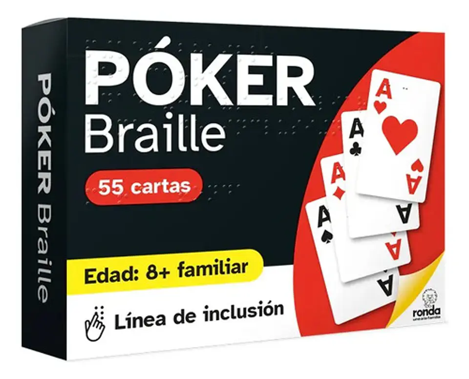 Poker Braille Reverso Negro Idioma Español 2