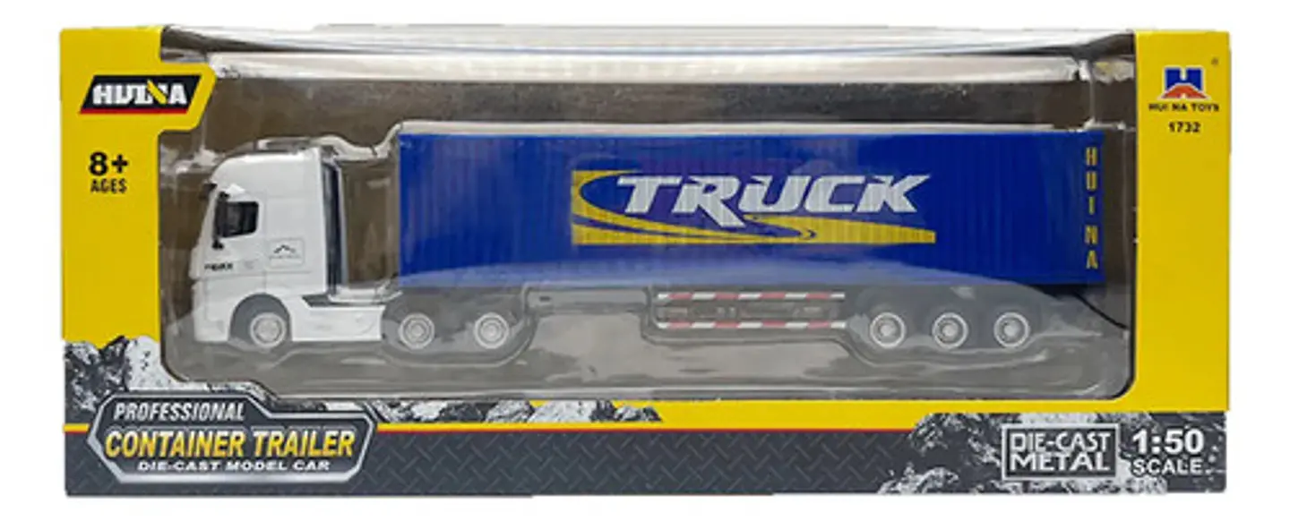 Mula Metalica Contenedor Escala Huina Toys 1:50 10
