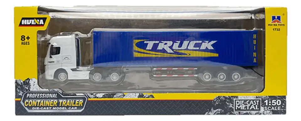 Mula Metalica Contenedor Escala Huina Toys 1:50 10