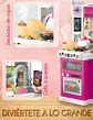 Cocina Infantil Agua Vapor Nevera Luces Sonido 113 Accesorio Color Turquesa - Miniatura 3