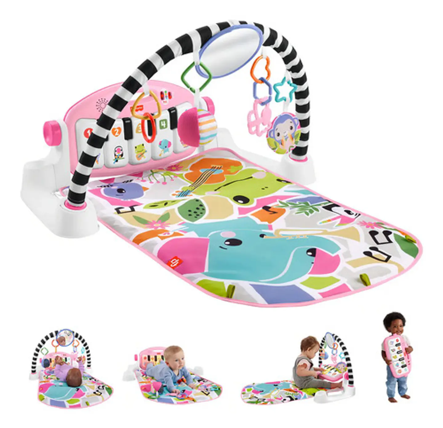 Fisher-price Piano Pataditas Musicales Brilla Y Crece Rosa 2