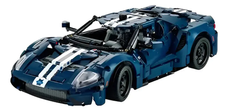 Fichas Bloques Armables De Coleccion Ford Gt Azul 1