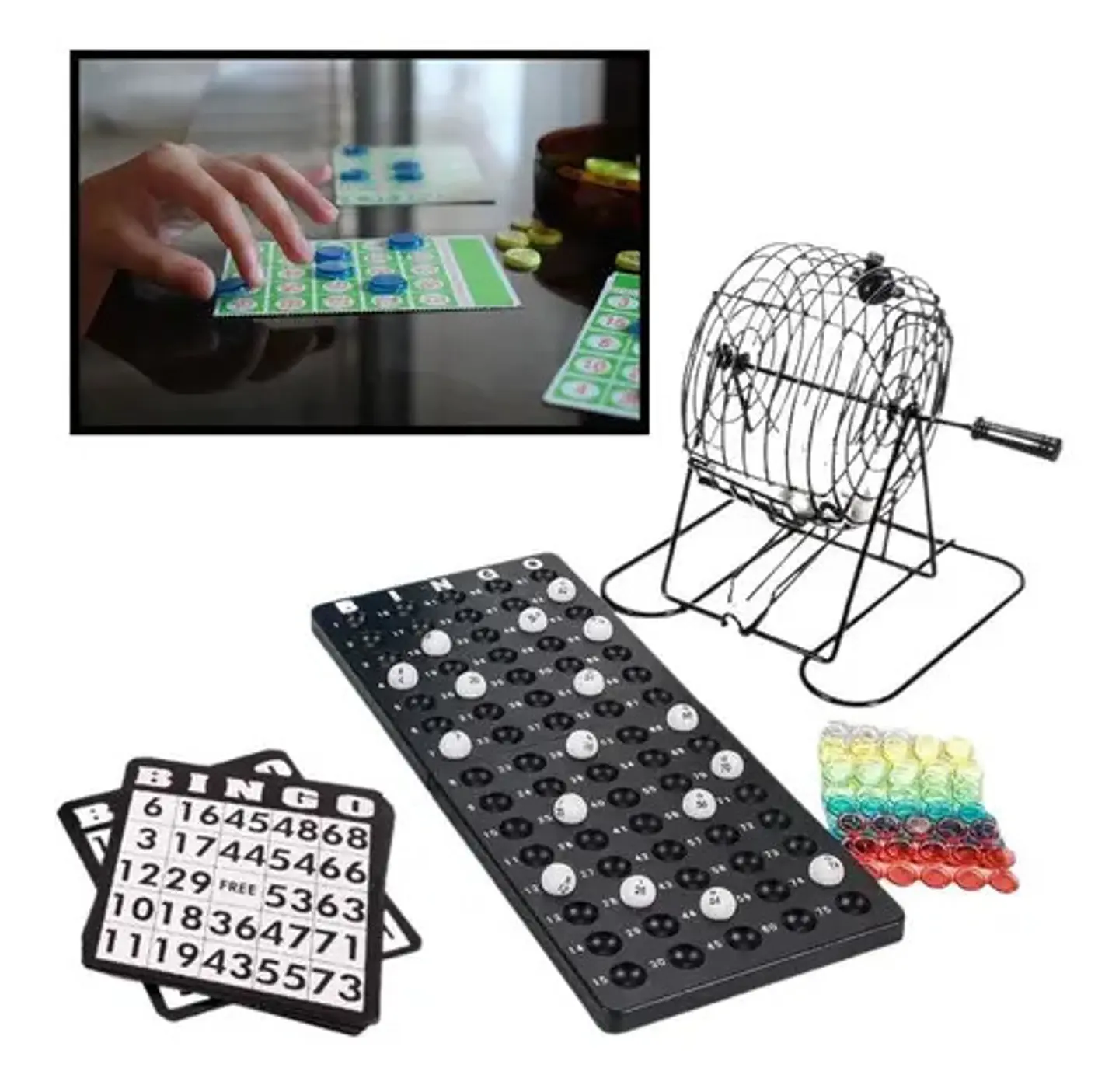 Unika Juego de Bingo Adultos con 75 Bolas y 18 Cartones para Fiestas 1